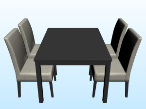 DINING TABLE PP 02 3D Model