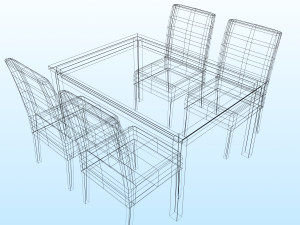DINING TABLE PP 02 3D Model
