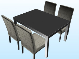DINING TABLE PP 02 3D Model