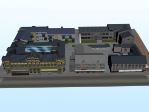 CITY BUILDING LOW POLY PP 01 3D Model