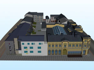 CITY BUILDING LOW POLY PP 01 3D Model