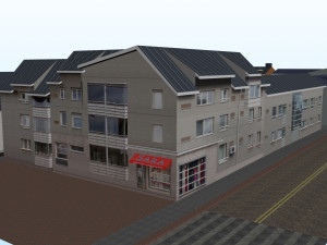 CITY BUILDING LOW POLY PP 01 Model 3D
