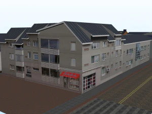 CITY BUILDING LOW POLY PP 01 3D Model