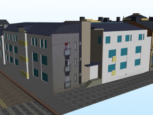 CITY BUILDING LOW POLY PP 01 Model 3D