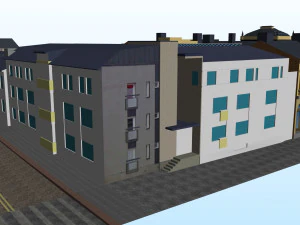 CITY BUILDING LOW POLY PP 01 3D Model