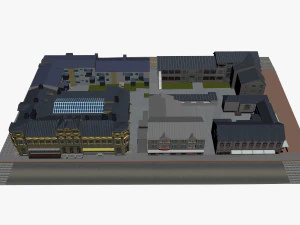 CITY BUILDING LOW POLY PP 01 3D Model