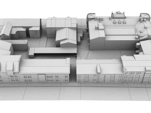 CITY BUILDING LOW POLY PP 01 3D Model
