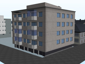 CITY BUILDING LOW POLY PP 02 3D Модель
