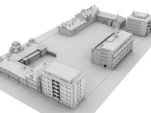 CITY BUILDING LOW POLY PP 02 3D Модель