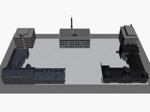 CITY BUILDING LOW POLY PP 02 3D Модель