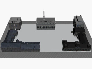 CITY BUILDING LOW POLY PP 02 3D Model