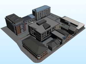 CITY BUILDING LOW POLY PP 03 Modèle 3D