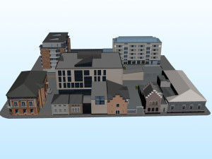 CITY BUILDING LOW POLY PP 03 3D Модель