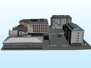 CITY BUILDING LOW POLY PP 03 3D Модель