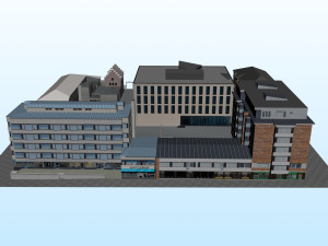 CITY BUILDING LOW POLY PP 03 3D Модель
