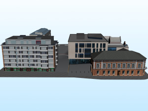 CITY BUILDING LOW POLY PP 03 3D Модель