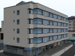 CITY BUILDING LOW POLY PP 03 3D Модель