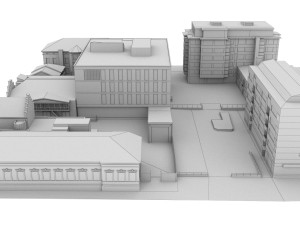 CITY BUILDING LOW POLY PP 03 3D Модель