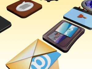 Apps 3d icon d&uuml;ş&uuml;k poli 3D Model