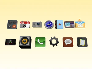 Apps 3d icon low poly 3D Model