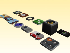 Apps 3d icon low poly Modelo 3D