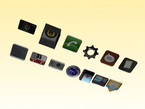 Apps 3d icon low poly 3D Model