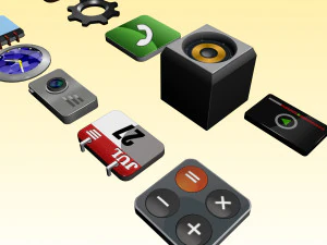 Apps 3d icon low poly 3D Model