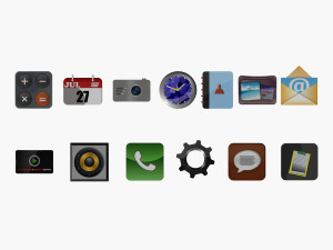 Apps 3d icon low poly Modelo 3D