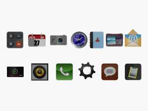 Apps 3d icon low poly 3D Model
