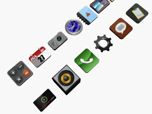 Apps 3d icon low poly 3D Model
