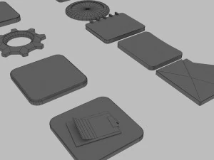 Apps 3d icon low poly 3D Model