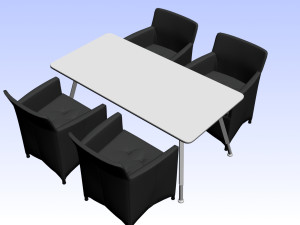 RESTAURANT TABLE CHAIR PP 01 Modèle 3D