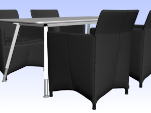 RESTAURANT TABLE CHAIR PP 01 Modèle 3D