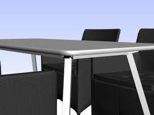 RESTAURANT TABLE CHAIR PP 01 Modèle 3D