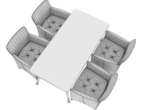 RESTAURANT TABLE CHAIR PP 01 Modèle 3D