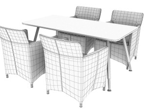 RESTAURANT TABLE CHAIR PP 01 Modèle 3D