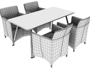 RESTAURANT TABLE CHAIR PP 01 3D Model