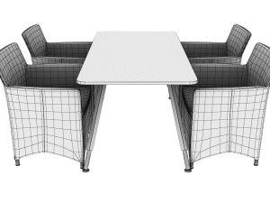 RESTAURANT TABLE CHAIR PP 01 Modèle 3D