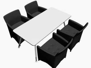 RESTAURANT TABLE CHAIR PP 01 Modèle 3D