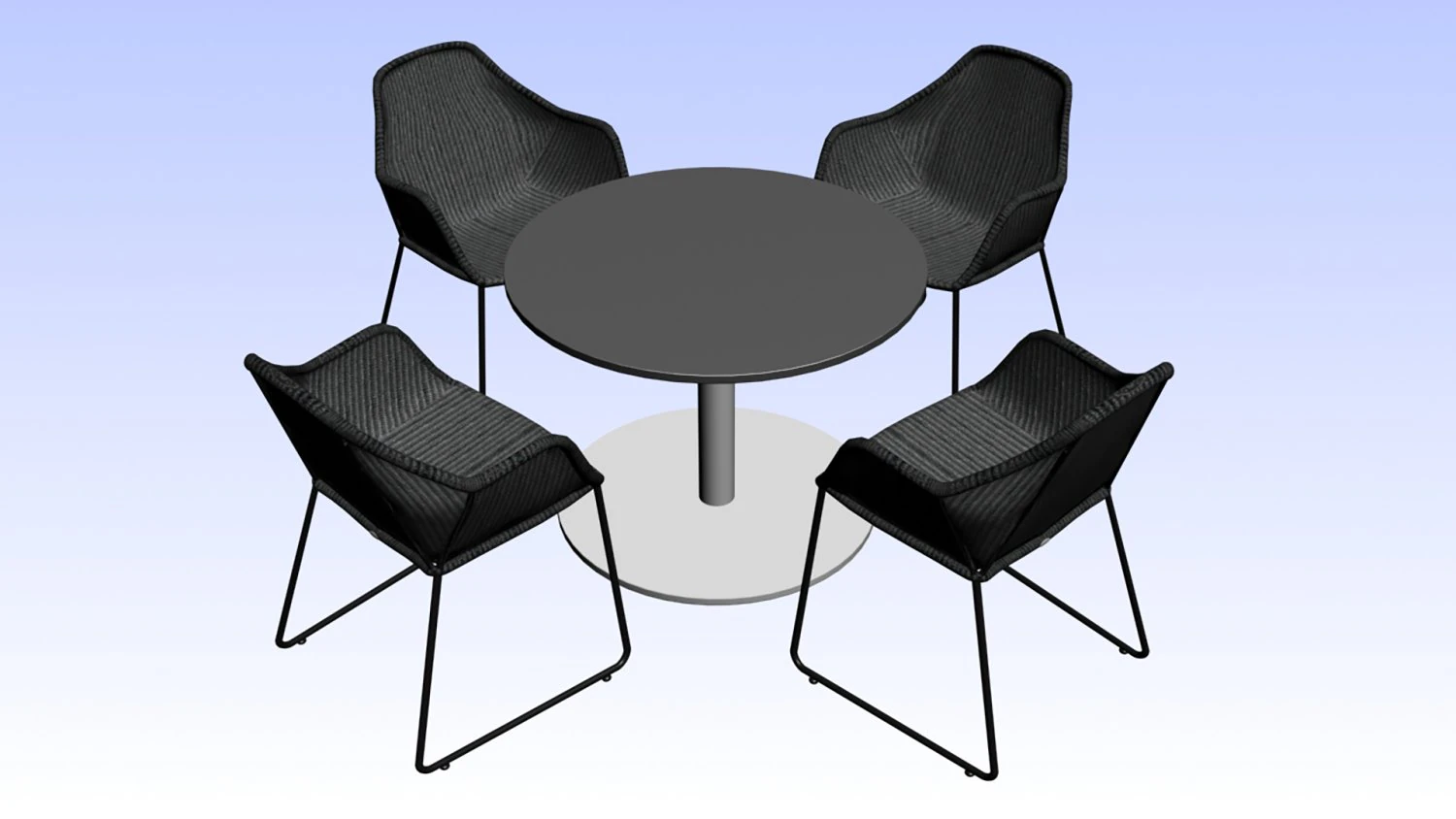 OUTSIDE TABLE CHAIR PP 01 3D Model .c4d .max .obj .3ds .fbx .stl .blend 