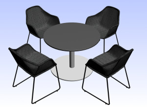 OUTSIDE TABLE CHAIR PP 01 3D मॉडल