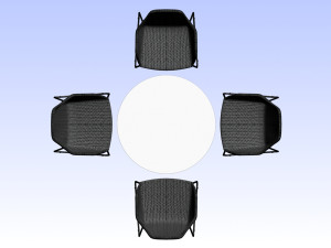 OUTSIDE TABLE CHAIR PP 01 3D Модель