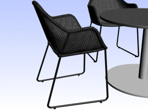 OUTSIDE TABLE CHAIR PP 01 3D Модель
