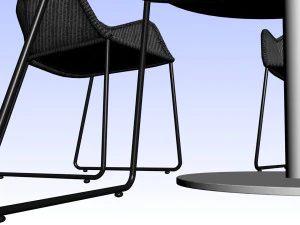 OUTSIDE TABLE CHAIR PP 01 3D Model