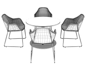 OUTSIDE TABLE CHAIR PP 01 3D Модель