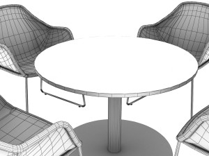 OUTSIDE TABLE CHAIR PP 01 3D Модель