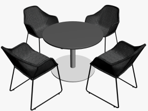 OUTSIDE TABLE CHAIR PP 01 3D Модель