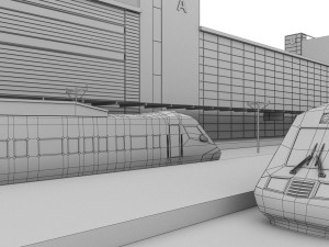 Railway Station PP 3D मॉडल