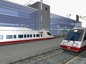 Railway Station PP 3Dモデル