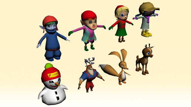 GAME MODEL LOW POLY PP 01 3D मॉडल .c4d .max .obj .3ds .fbx .stl .blend 